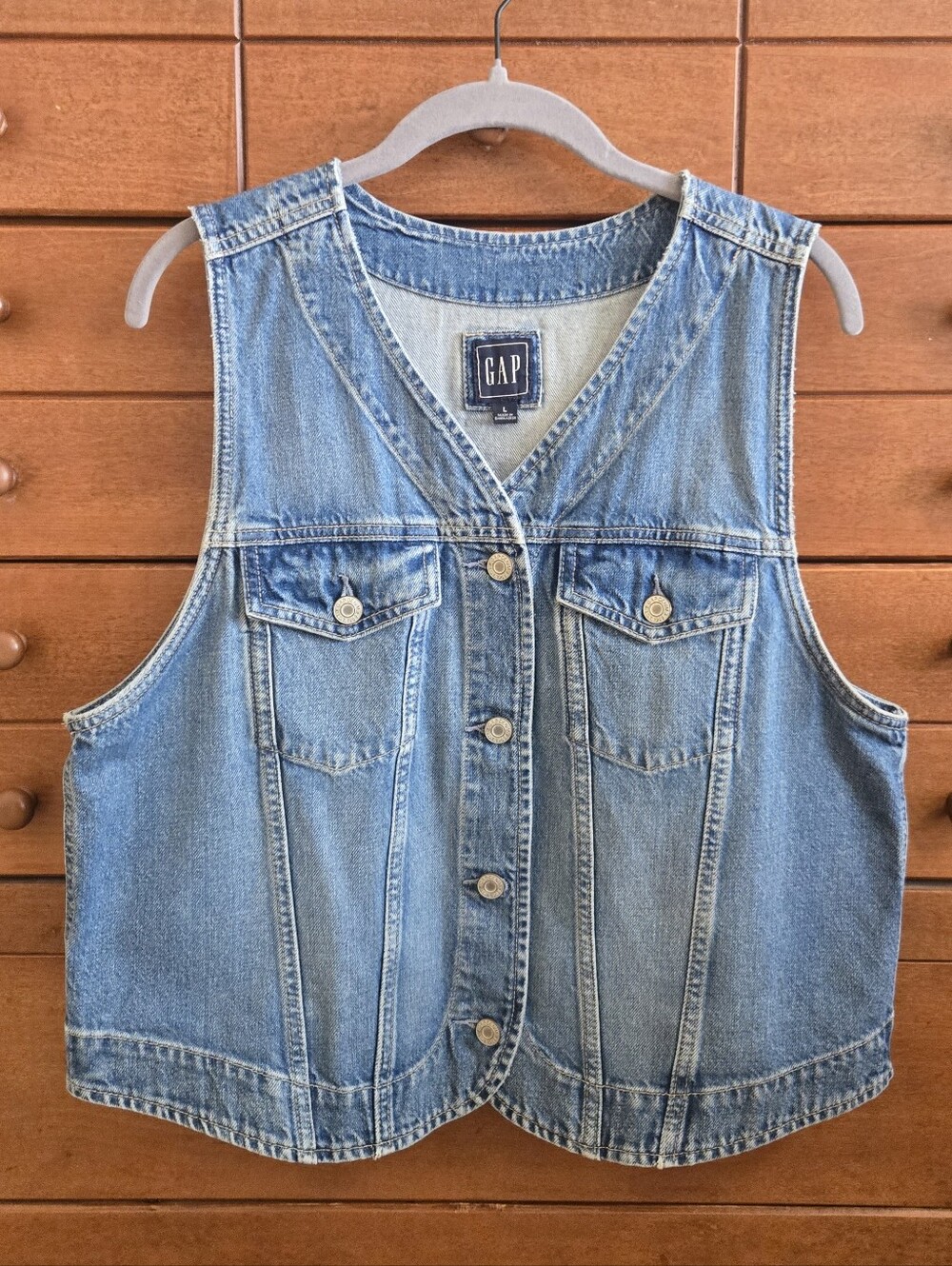 GAP Blue Denim Vest - Sz L NWOT